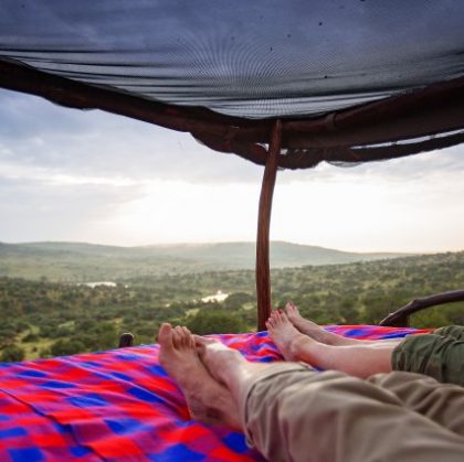 A view from one of the Loisaba Star Beds